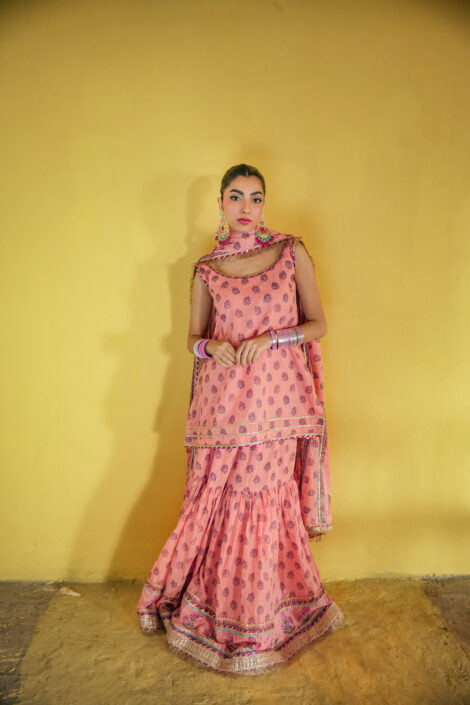 Gulab Mehal gharara For Her